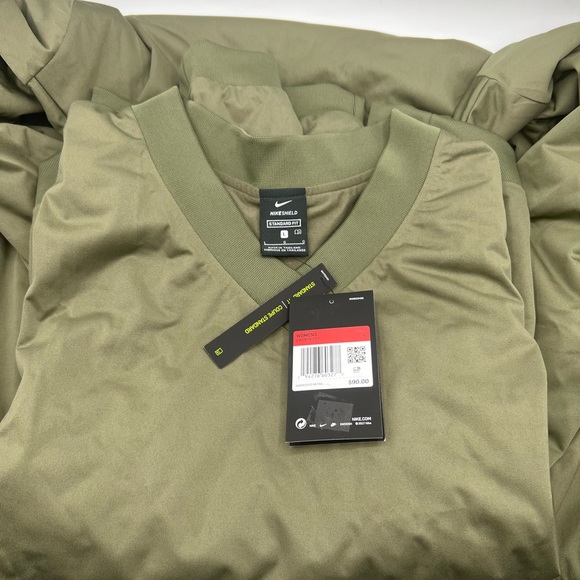 NIKE WOMEN SHIELD FAIRWAY WINDSHIRT GOLF SWEATER OLIVE - Picture 6 of 6